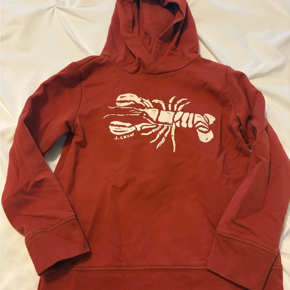 J. Crew Red Kids Hoodie with Lobster Print